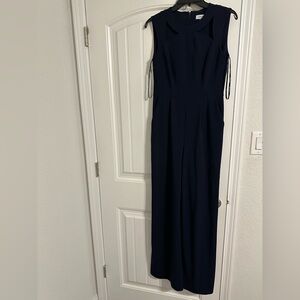 Elegant Navy Calvin Klein Cutout Neck Jumpsuit